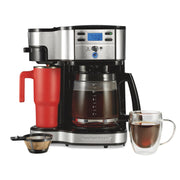 2-Way 12 Cup Programmable Drip Coffee Maker & Single Serve Machine, Glass Carafe