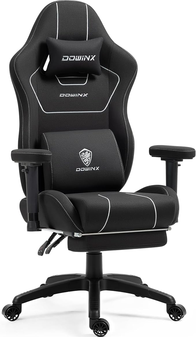 Gaming Chair Tech Fabric with Pocket Spring Cushion, Ergonomic Computer