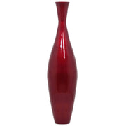 Tall 43"" Inch Modern Bamboo Narrow Trumpet Floor Vase (Red) (QI003889.RD)