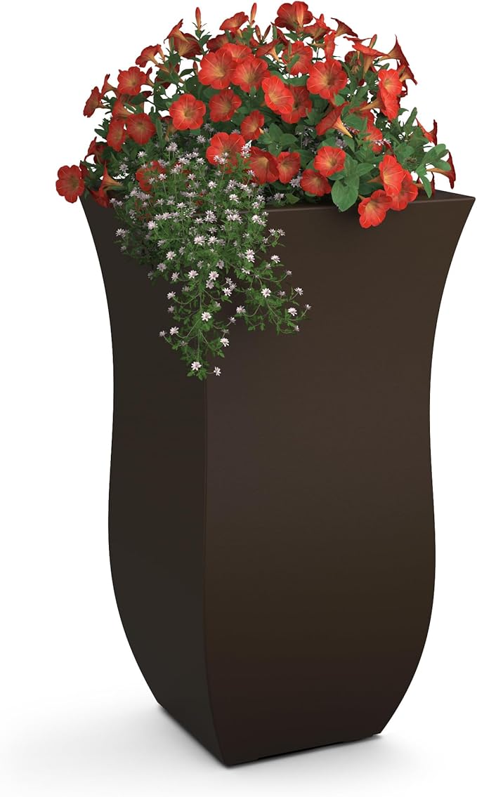 Valencia 30-Inch Tall Planter – Weather-Resistant Planter for Flowers