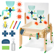 Water and Sand Sensory Table | Includes 26 Accessory Pcs: Pipes, Spinners