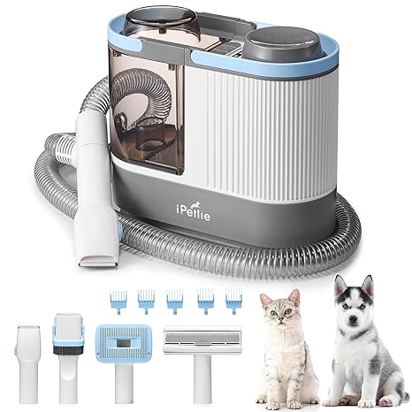 D23 Pro Pet Grooming Kit for Dogs: Vacuum Dog Brush and Dog Trimmer Vacuum