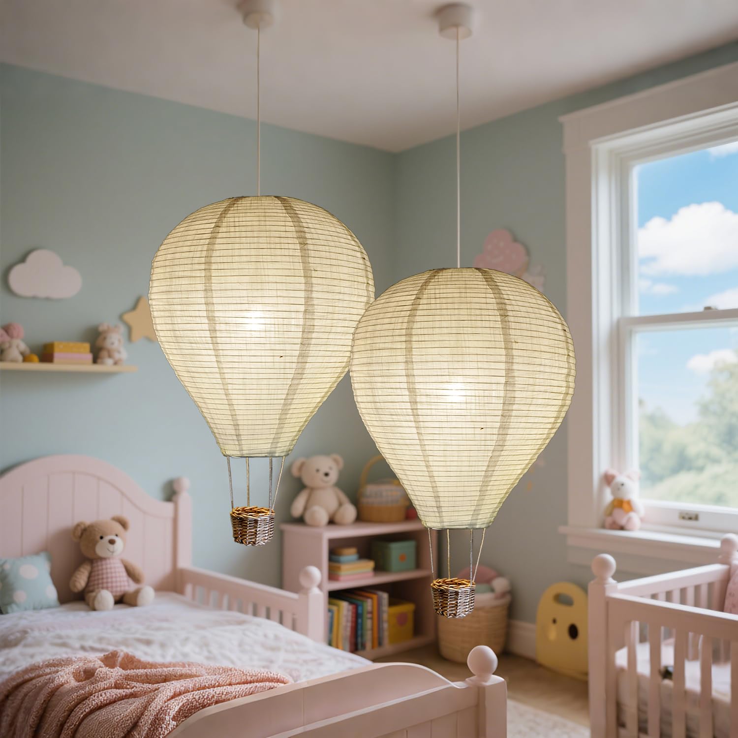 2PCS Hot air balloon lampshade Hanging decor 14inch pendant light shade Gifts