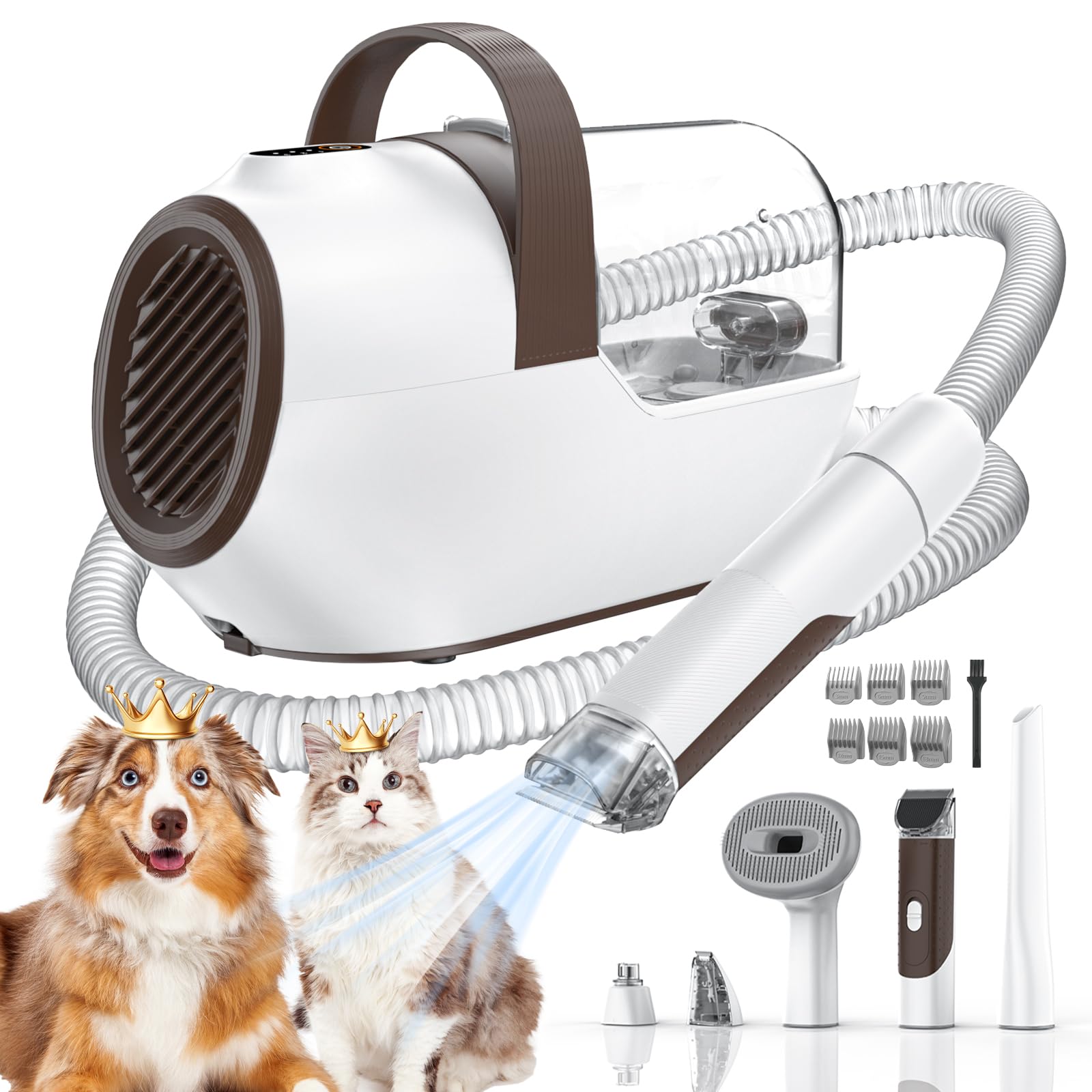 Dog Grooming Vacuum, Dog Grooming Kit with Pet Clipper Nail Grinder