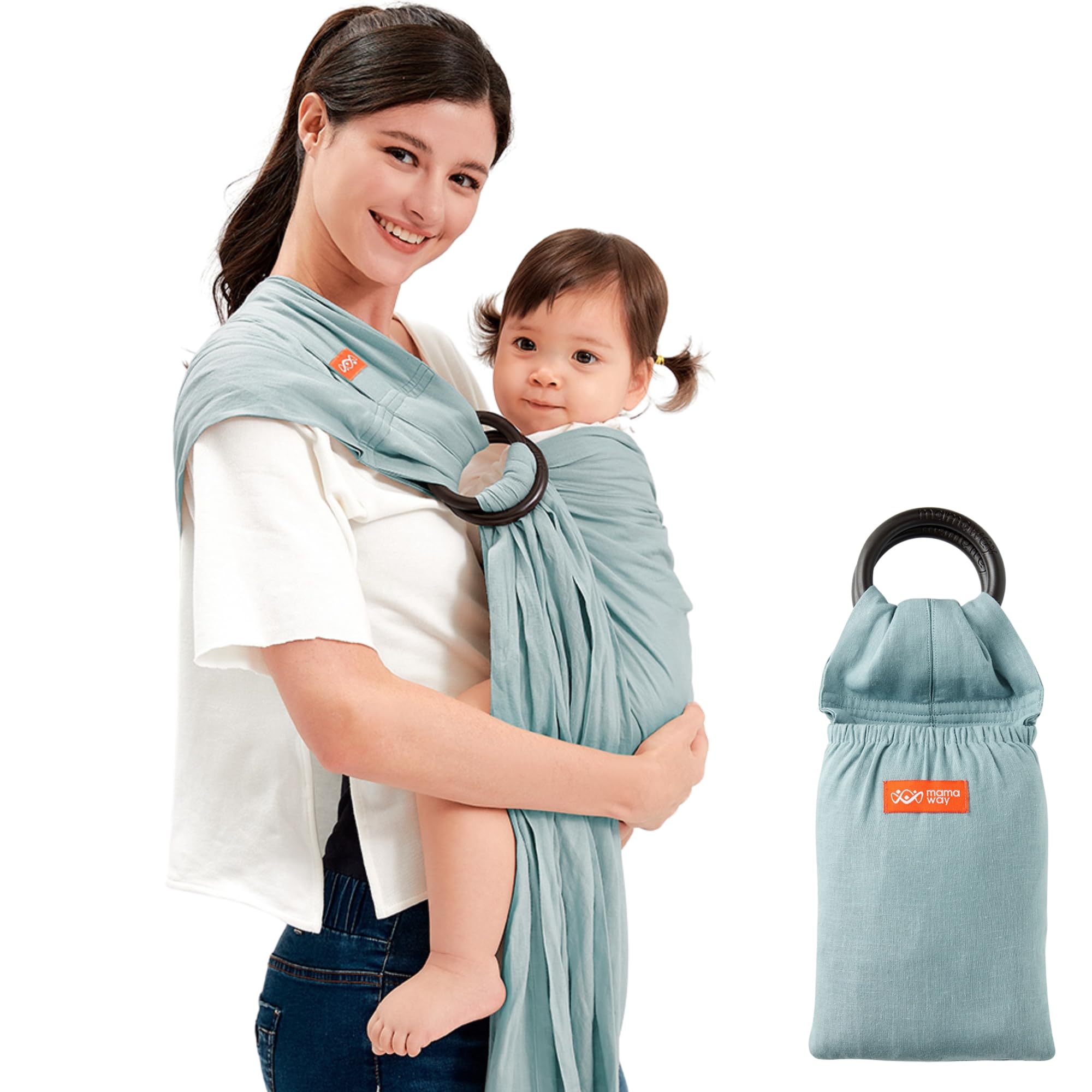 Baby Ring Sling Carrier - Newborn and Toddler Sling (Supports up to 154lbs)