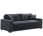 Luxe Corduroy Sofa with 2 Toss Pillows