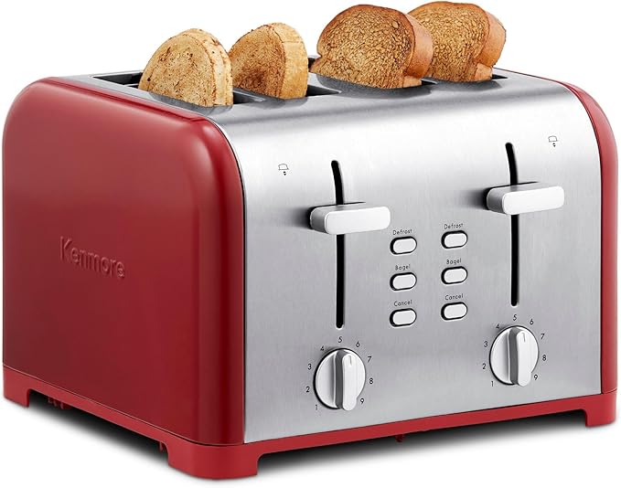 Slice Extra Wide Slots Bread Bagel and Defrost Function 9 Browning Levels