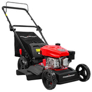 Lawn Mower Gas Powered, 18-Inch 144cc Engine 3-in-1 Walk-Behind Push Lawn Mower