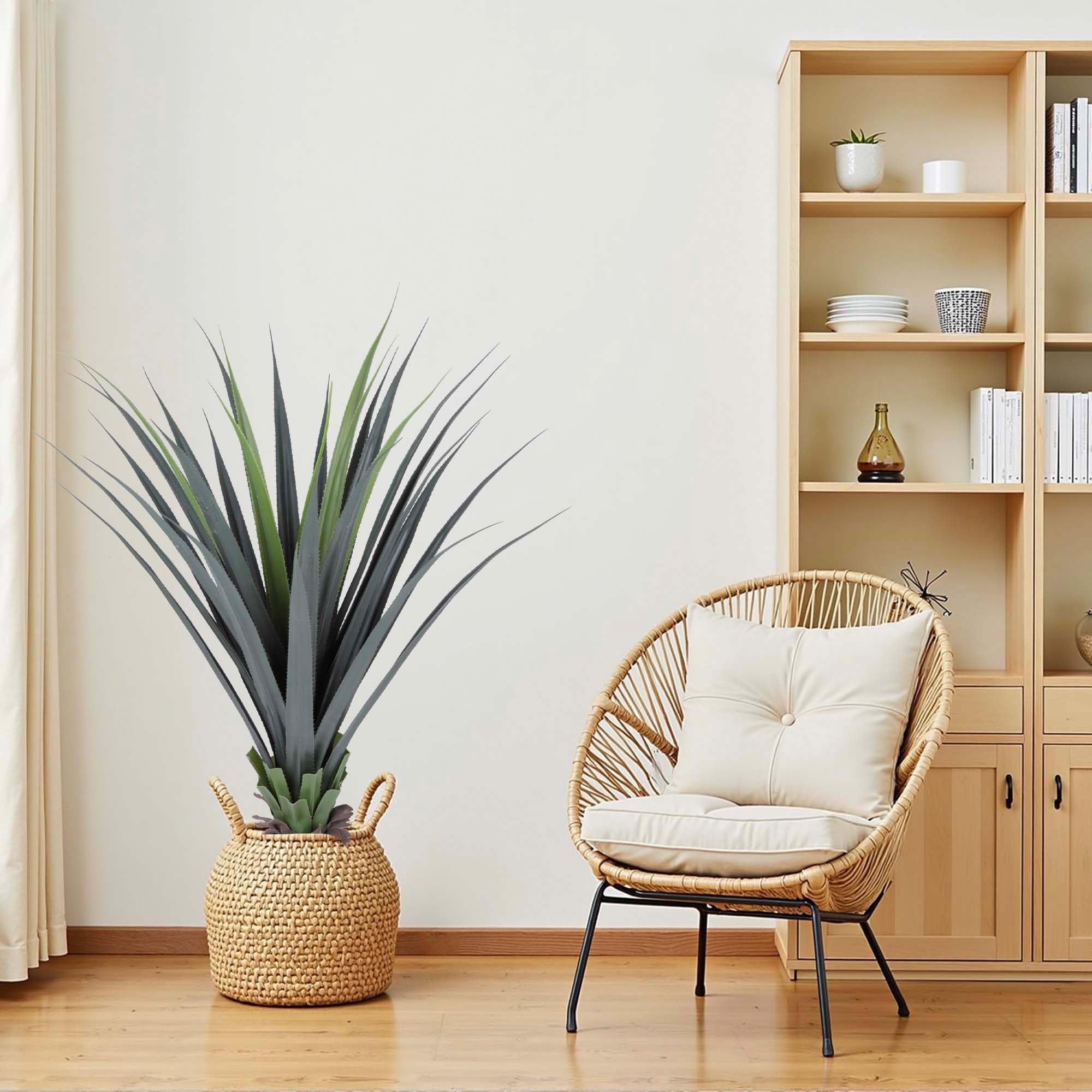 44inch Artificial Agave Plant Potted Plants Fake Agave Plant for Home Office Garden
