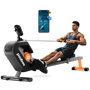 Rowing Machine, Max 350 LBS Magnetic Rower with LCD Monitor