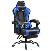 Computer Chair with Footrest and Massage Lumbar Support, Height