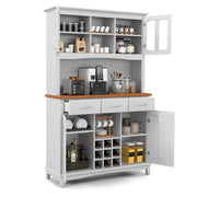 72.5” Hutch Cabinet with Storage, Kitchen Pantry Storage Cabinet