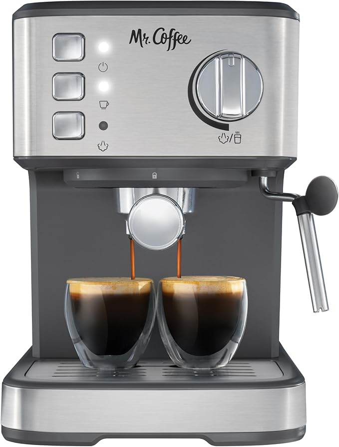 Espresso and Cappuccino Machine Stainless Steel Programmable Coffee Maker