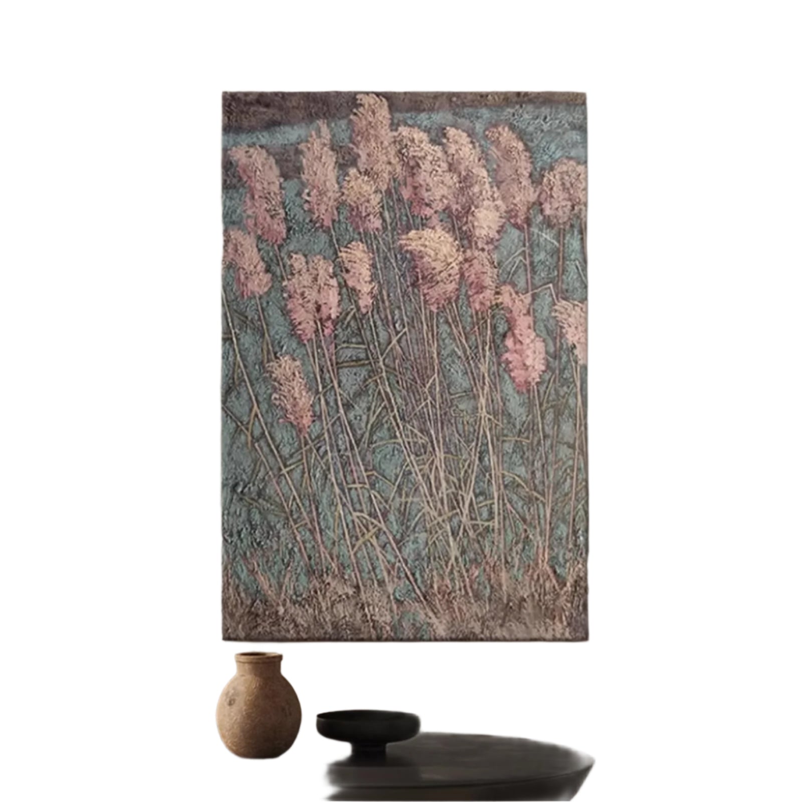 Handcrafted Texture Abstract Canvas Art Floral Oil Painting Home Wall Art Deco