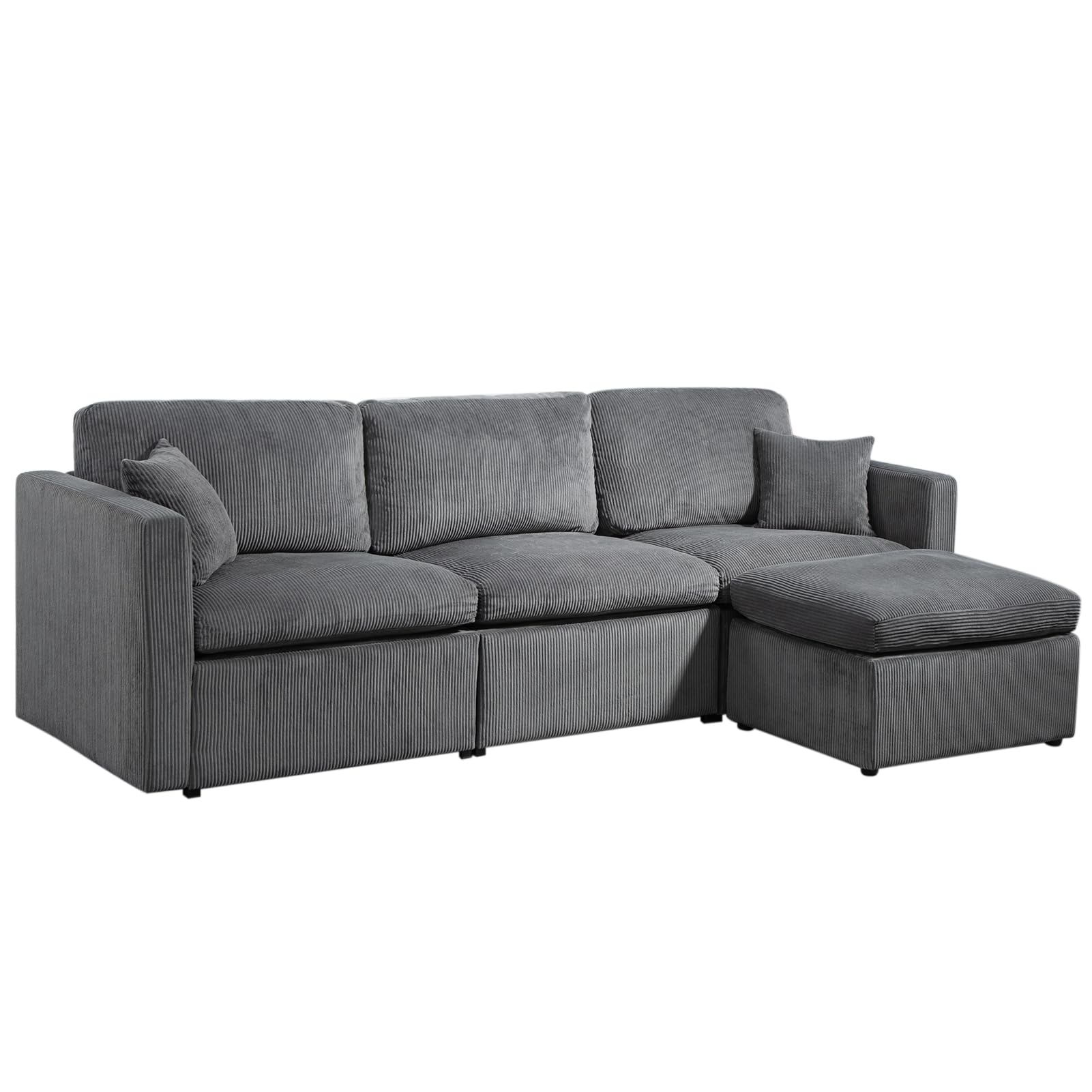 Modular Sectional Sofa, L Shaped Cloud Sectional Couches 3 Seat Sofa