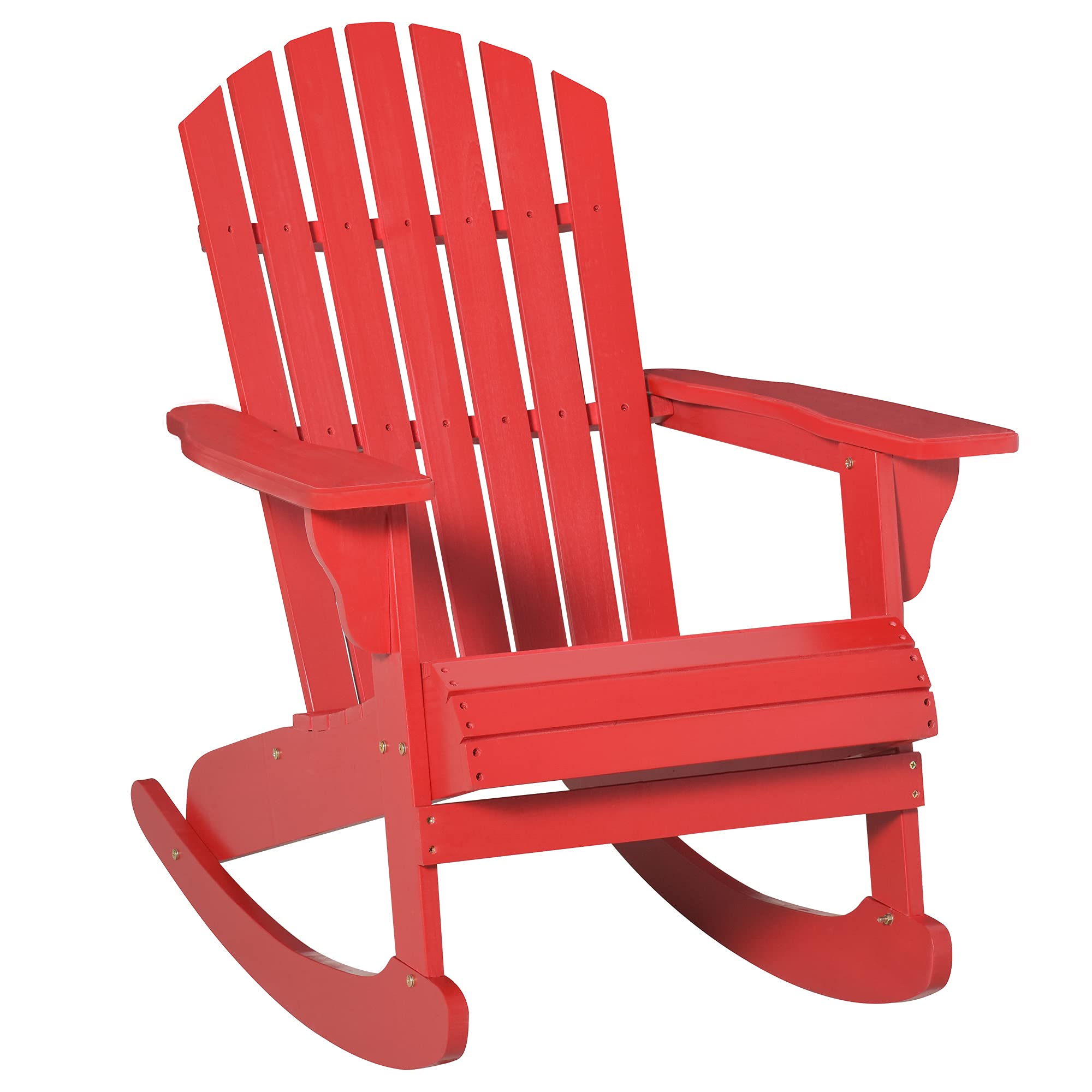 Wooden Adirondack Rocking Chair Outdoor Lounge Chair Fire Pit Seating