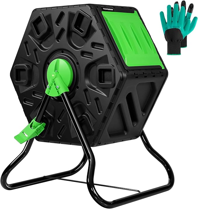 Dual Chamber Tumbling Composter, 2X 18.5 Gallon Compost Bin