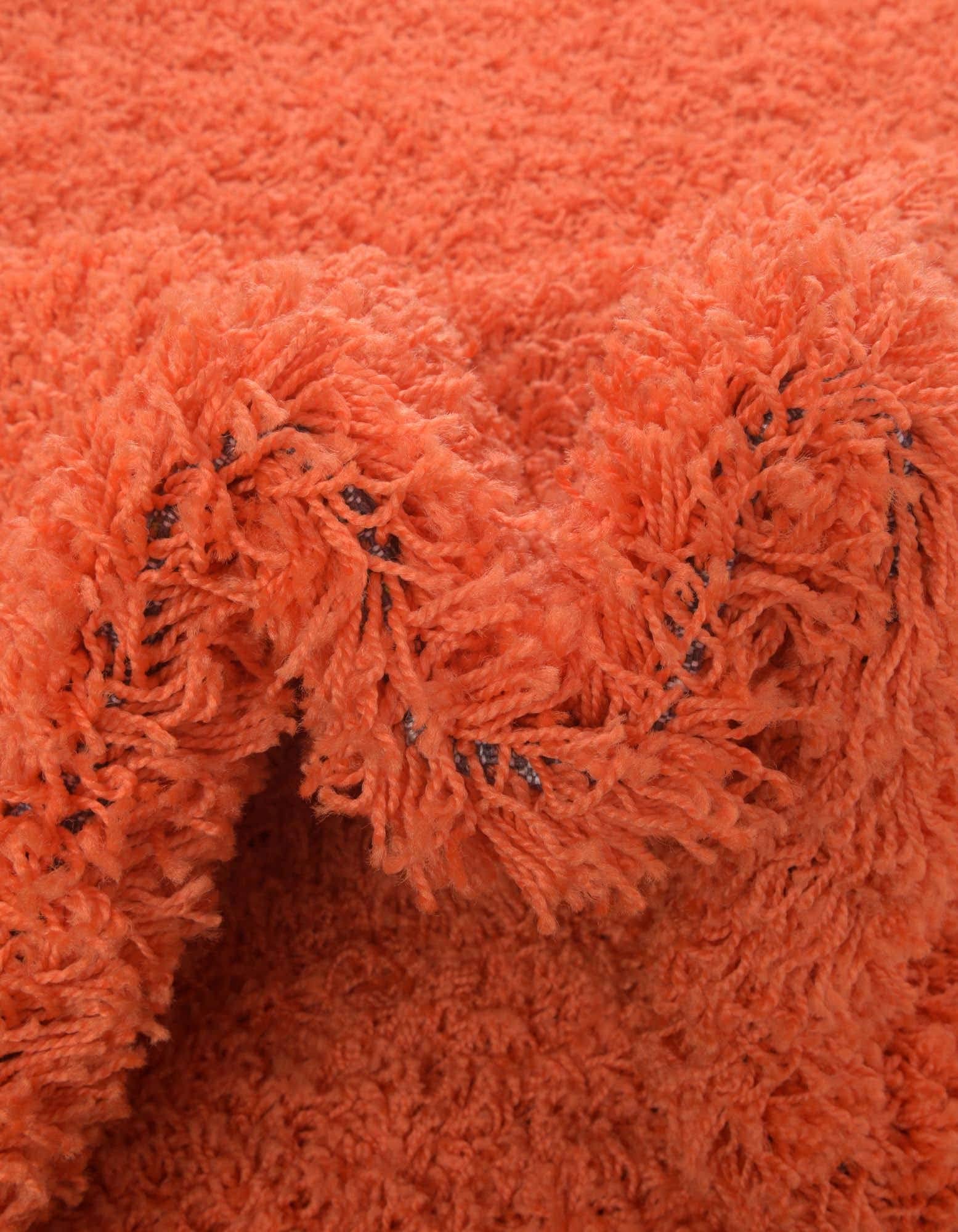 Über Cozy Solid Shag Collection Rug – 8' x 11' Tiger Orange Shag Rug Perfect for