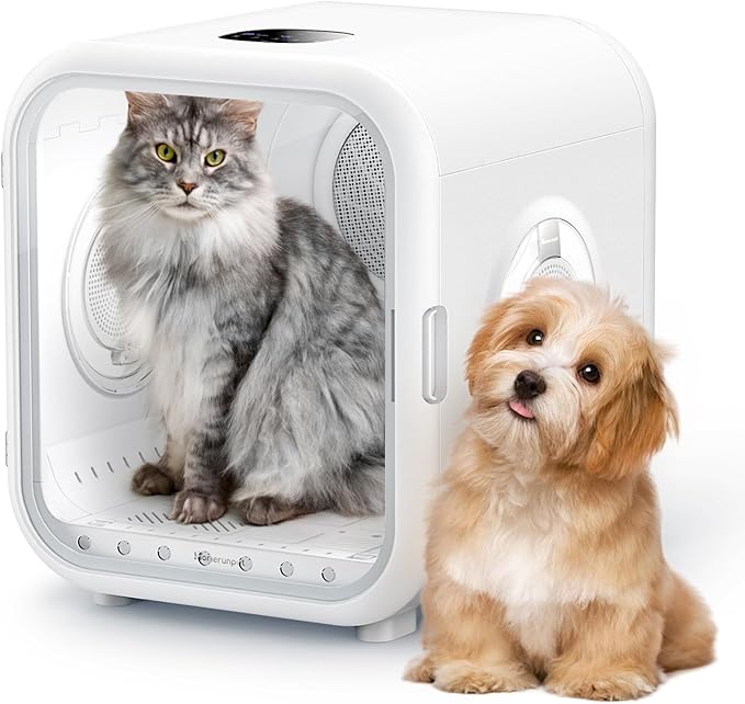 Cat Dryer, 360° Efficient Automatic and Quiet Box with Smart Temperature Control, Ideal