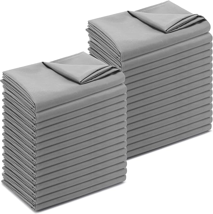 30 Pack Flat Sheets Bulk Soft Microfiber Bed Sheet Dust Poof Cover for Motel Rental