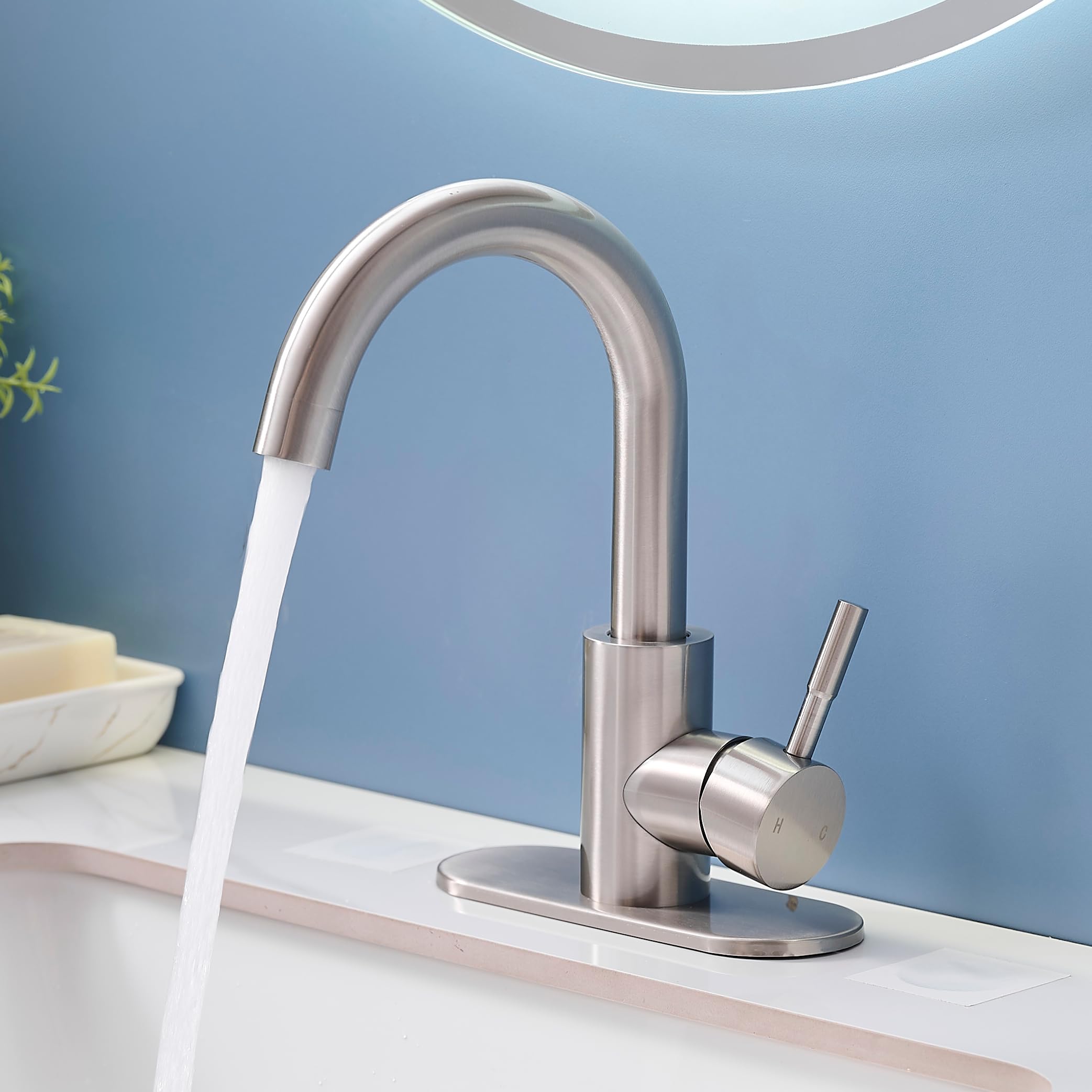 Bathroom Faucets, Bar Sink Faucet Single Hole for Bathroom Kitchen Campers