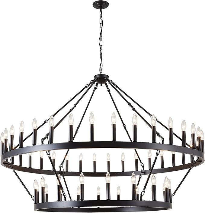 Wagon Wheel Lighting Round Chandelier for Dining Room Large Chandeliers for High