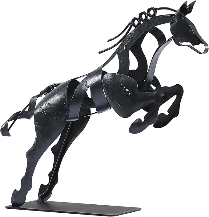 Horse Statue, Unique Metal Art Handmade Sculpture for Home Decor, Rustic Decor