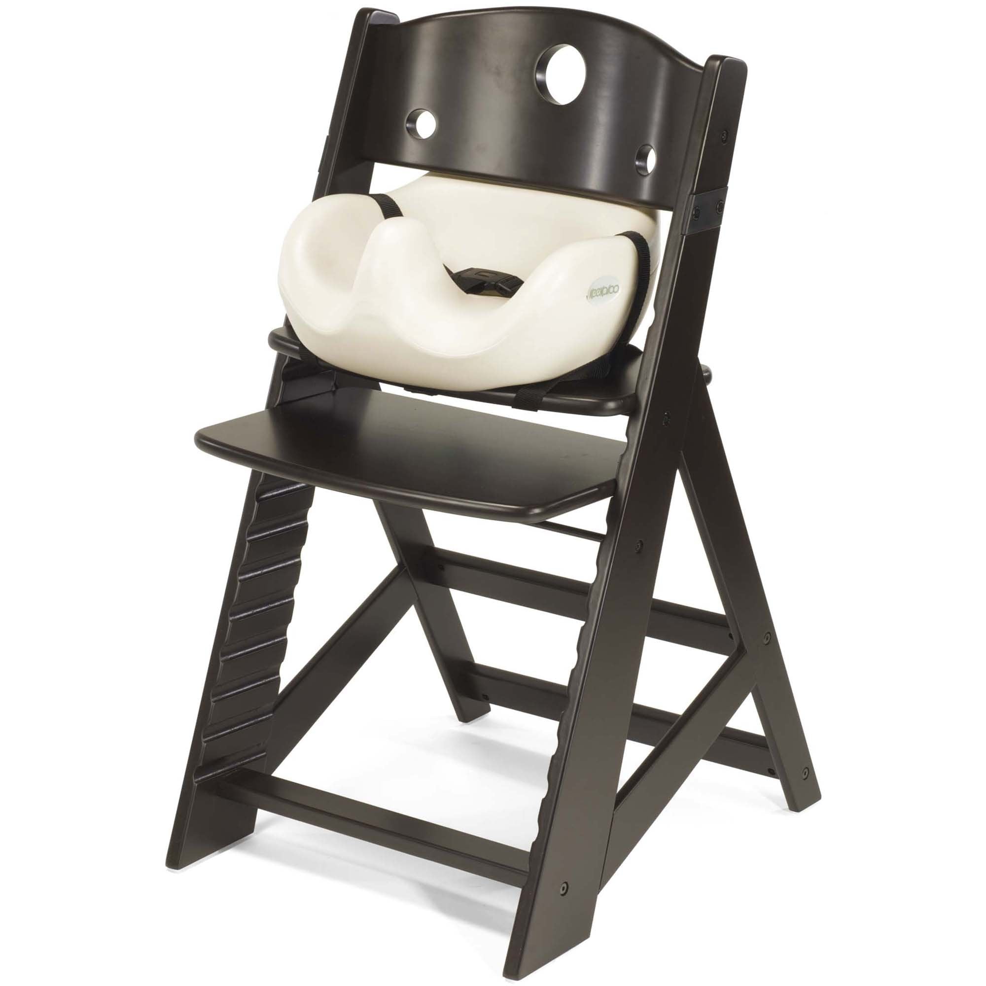 Height Right High Chair with Infant Insert & Tray, Espresso/Vanilla