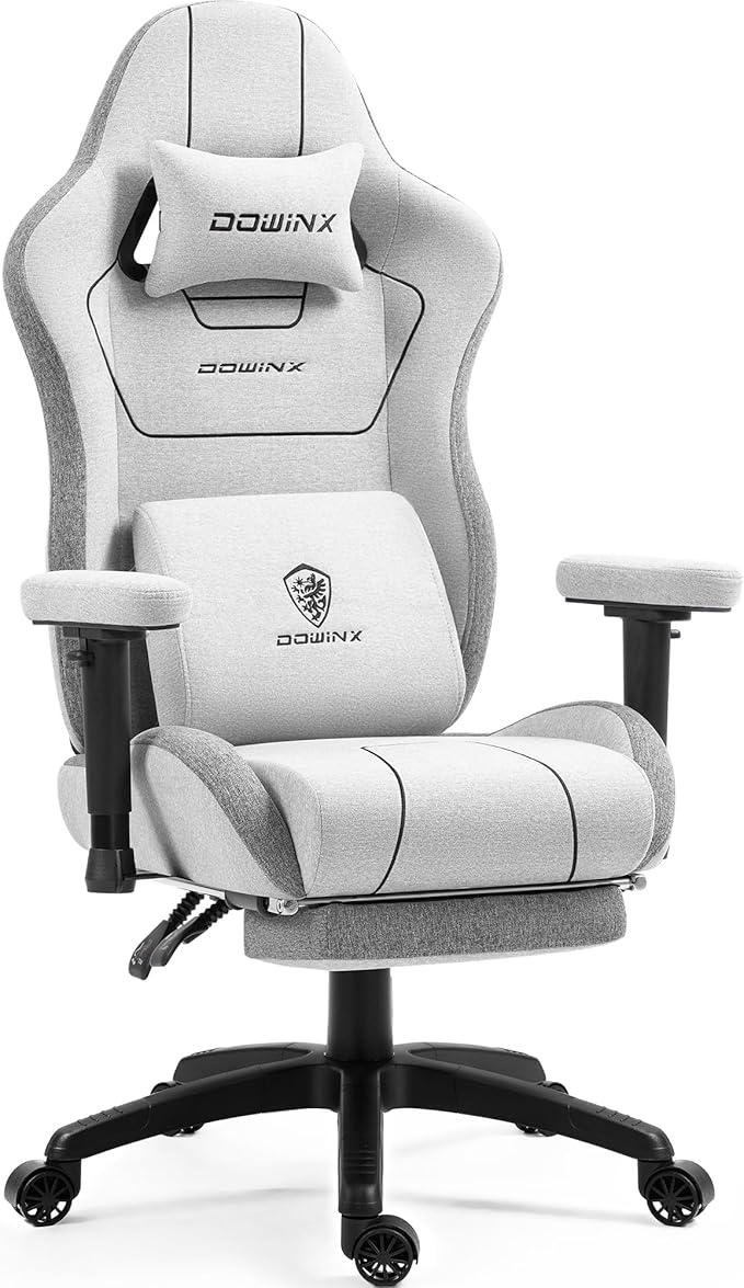 Gaming Chair Tech Fabric with Pocket Spring Cushion, Ergonomic Computer