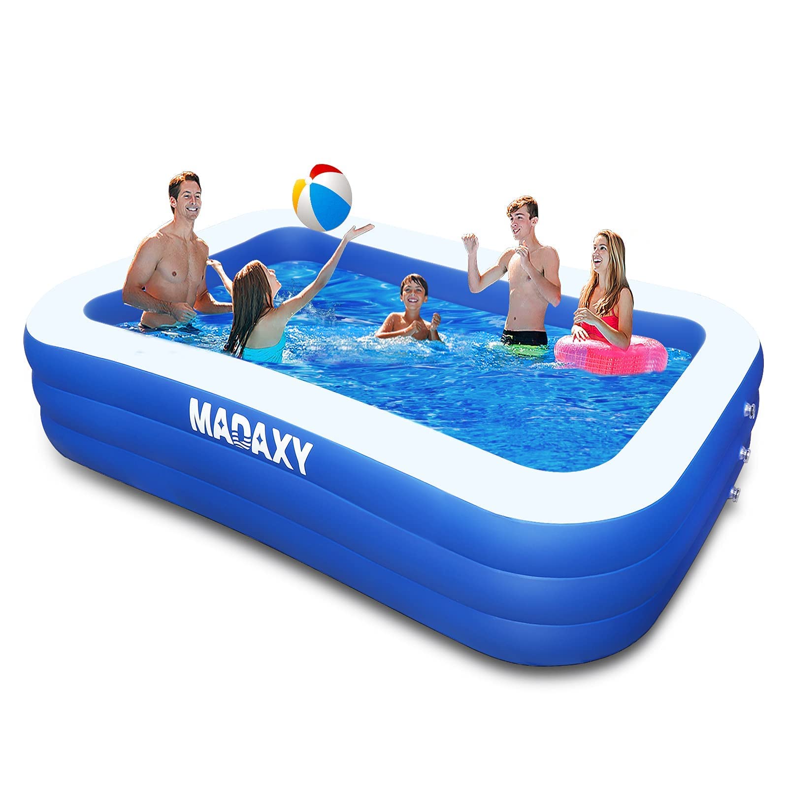 MADAXY Swimming Pool for Kids and Adults, 120" X 72" X 22" Oversized Thickened