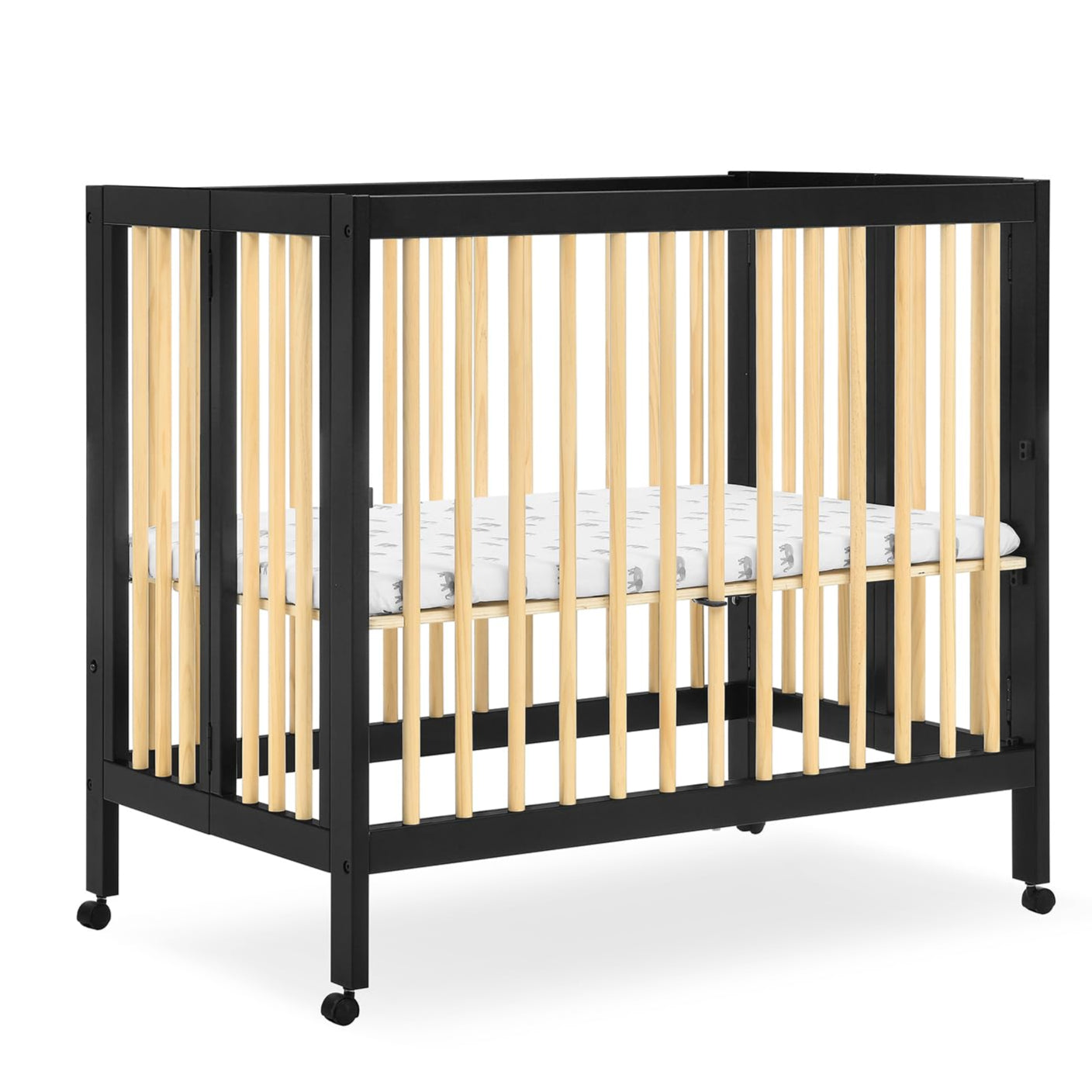 Mia Portable Folding Mini Crib with 1.5-Inch Mattress - Greenguard Gold Certified