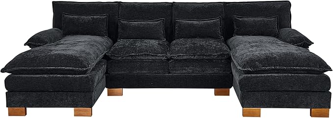 U Shape Sectional Sofa Cloud Couch for Living Room