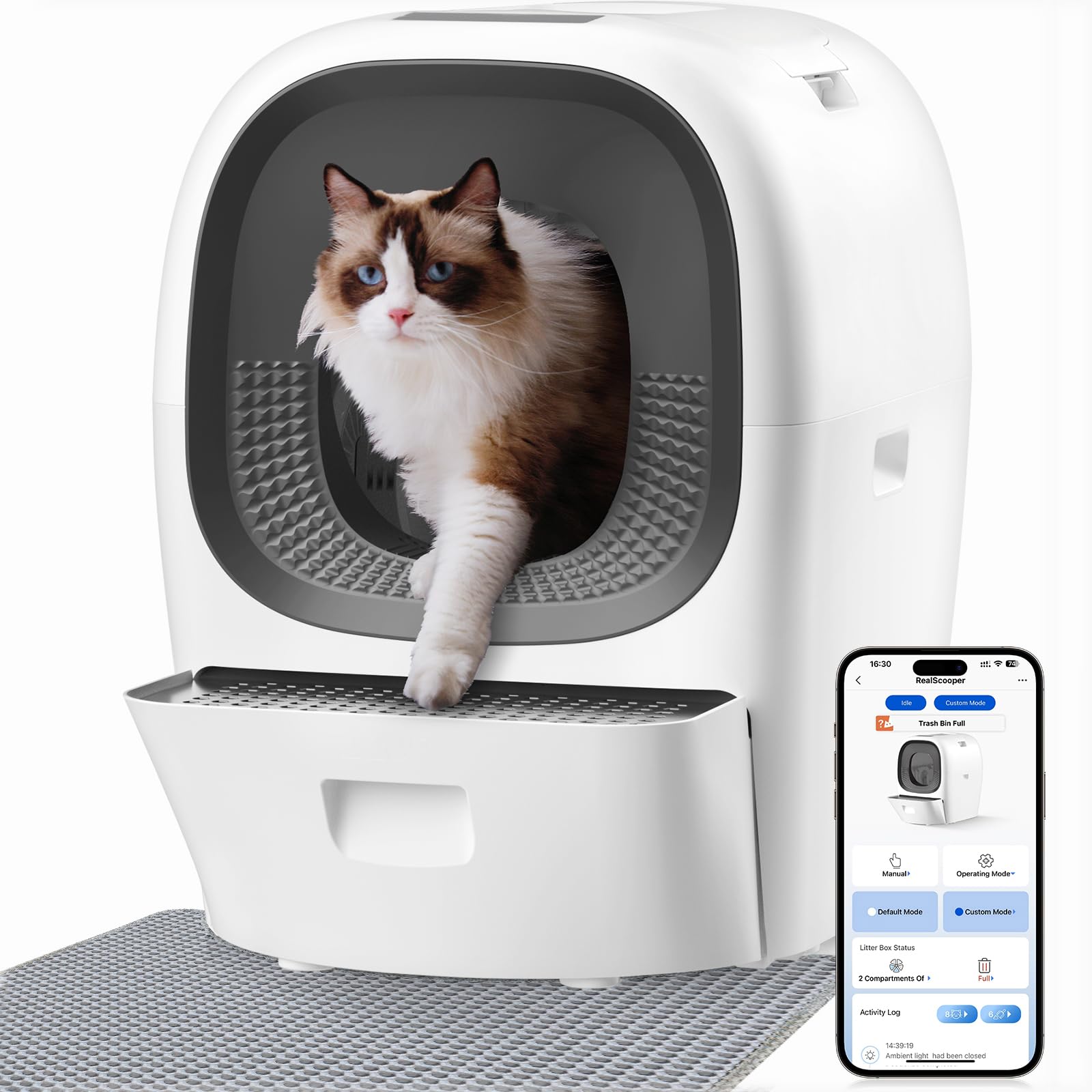 80L Auto Refill Self-Cleaning Litter Box AI Self-Refilling Robot Automatic