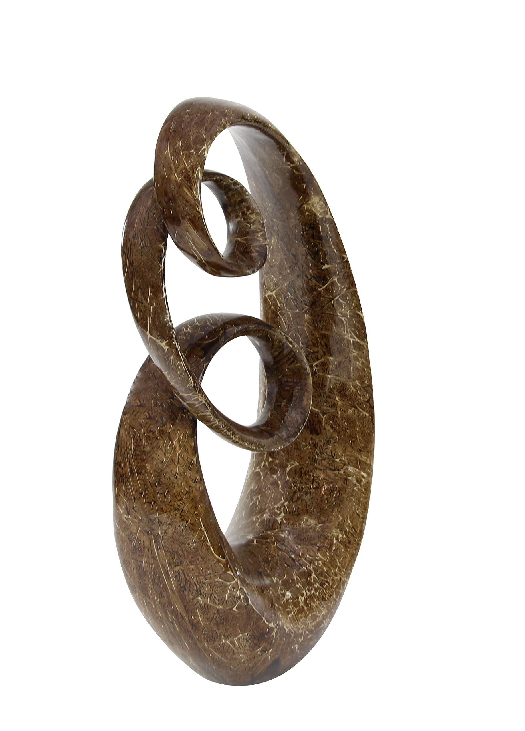 Abstract Decorative Sculpture Swirl Home Decor Statue, Accent Figurine 14" x 8" x 31"