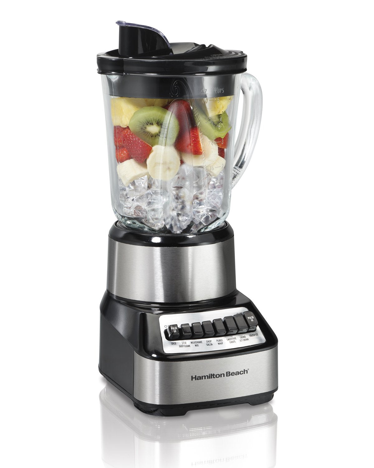 Wave Crusher Blender For Shakes and Smoothies With 40 Oz Glass Jar and 14 Functions