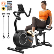 PRO Recumbent Exercise Bike for Home Use with Resistance Bands-Recumbent Bike