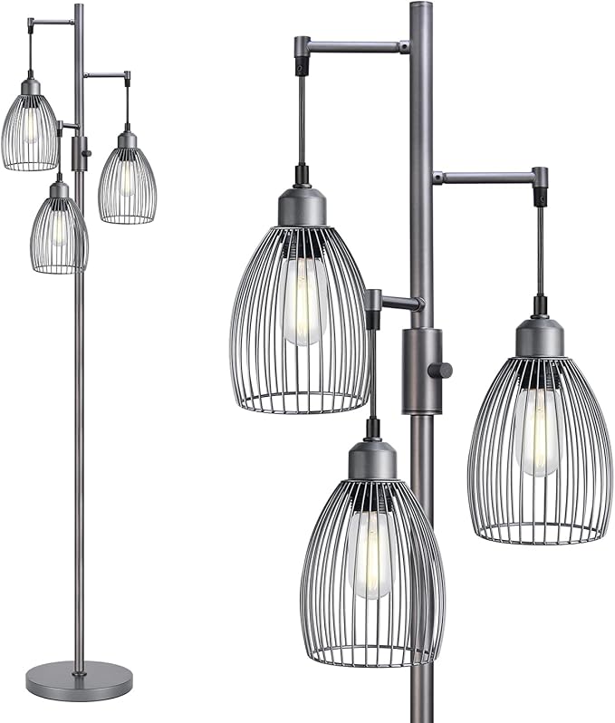 Dimmable Industrial Floor Lamps for Living Room