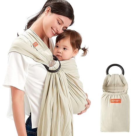 Baby Ring Sling Carrier - Newborn and Toddler Sling (Supports up to 154lbs)