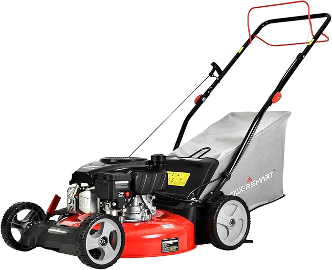 Lawn Mower Gas Powered, 21-Inch 144cc Engine 3-in-1 Walk-Behind Push Lawn Mower