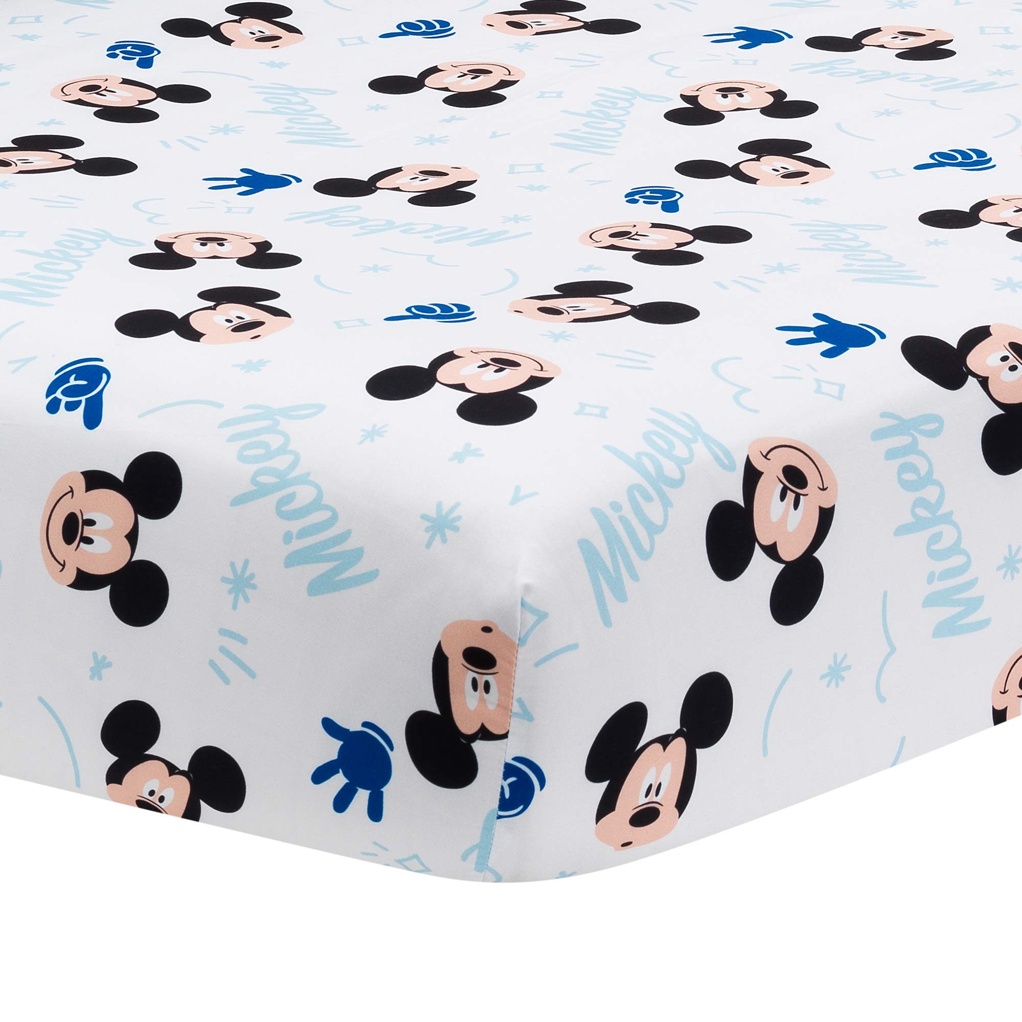 Baby Forever Mickey Mouse 3-Piece Blue Crib Bedding Set