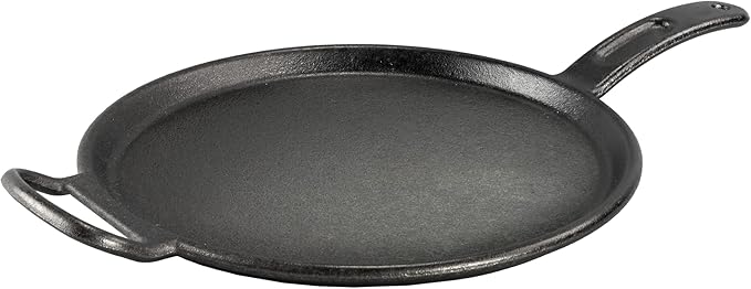BOLD 12 Inch Seasoned Cast Iron Square Griddle with Loop Handles, Design-Forward