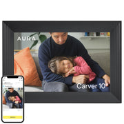 Carver HD WiFi Digital Picture Frame, 10.1”, Add Photos with Aura App