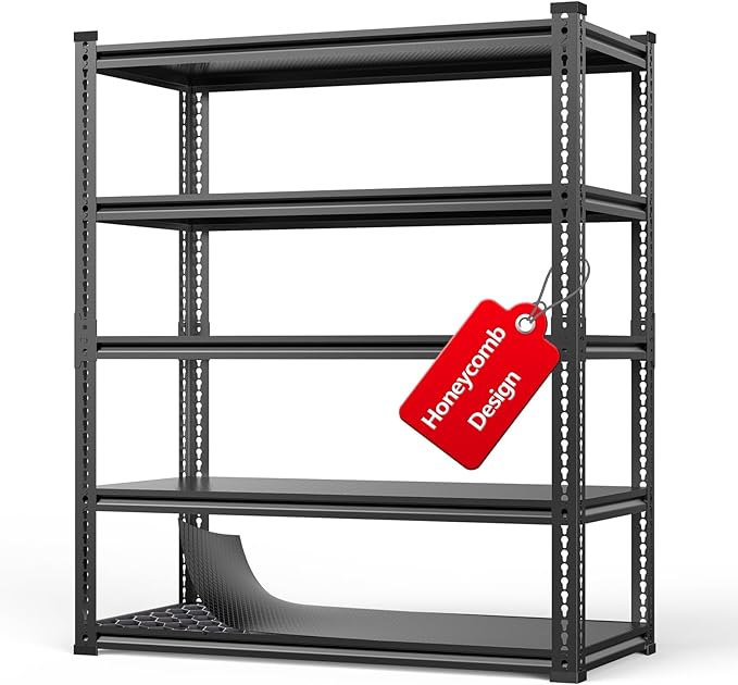 Heavy Duty Garage Shelving 3000lbs Capacity - 72"x48"x24" Industrial Aluminum Shelves