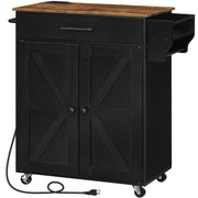 Kitchen Island With Power Outlet, Storage Island With Large Worktop
