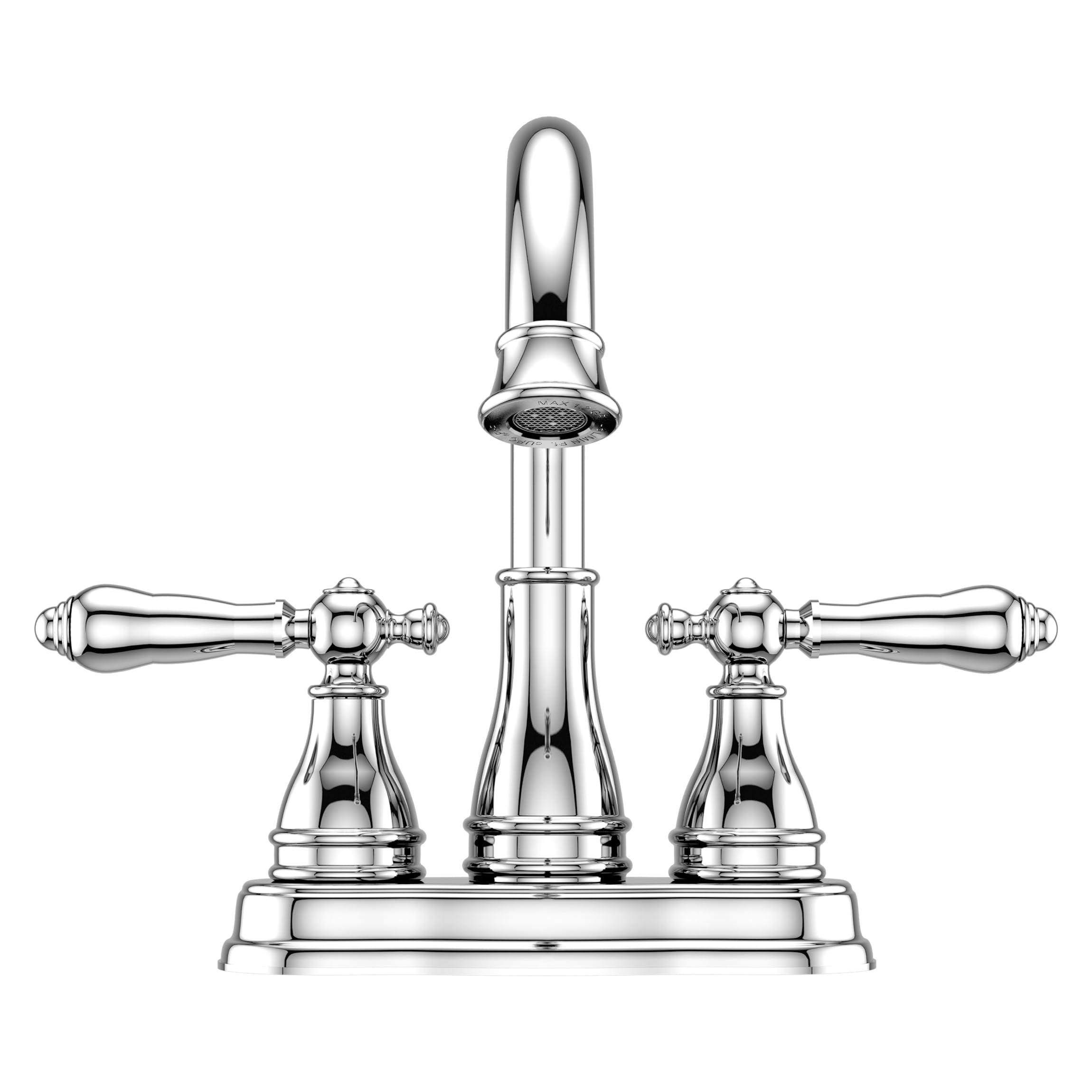 Sonterra Bathroom Sink Faucet, 4-Inch Centerset, 2-Handle, 3-Hole, Polished Chrome Finish