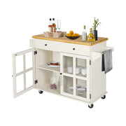 Kitchen Storage Island on Wheels Rolling