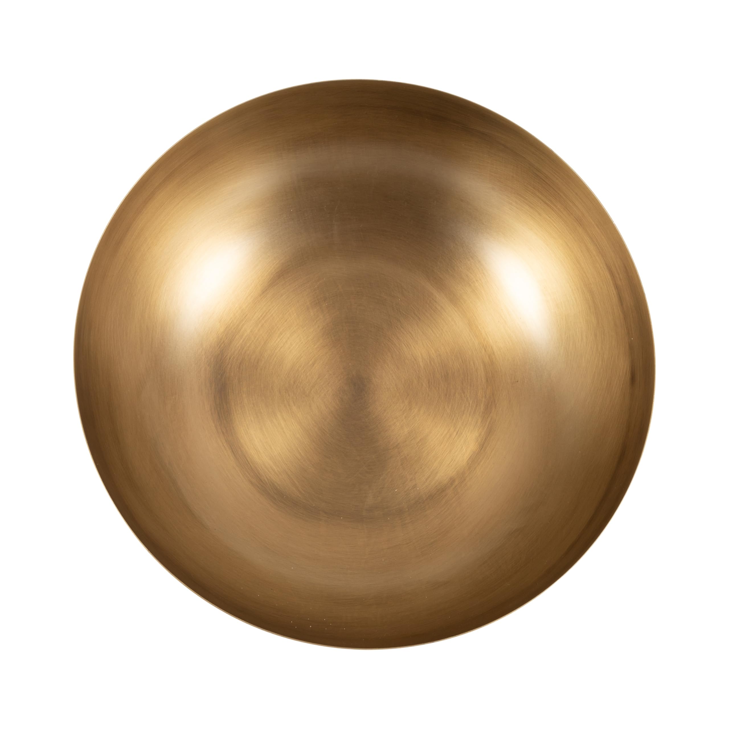 Decorative Metal Bowl, 12 Inch Diameter, Brass, Modern Raised Fruit Bowl for Kitchen