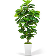 Artificial Fiddle Leaf Fig Tree 6ft, 6 Feet Large Tall Fake Plants Indoor