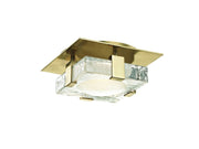 9808-AGB Bourne LED 8 InchW Wall/Flush Mount - 8 Inches Wide by 8 Inches High