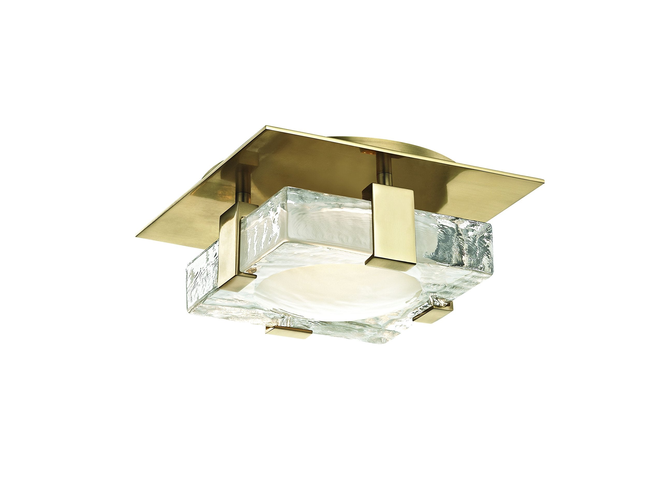 9808-AGB Bourne LED 8 InchW Wall/Flush Mount - 8 Inches Wide by 8 Inches High
